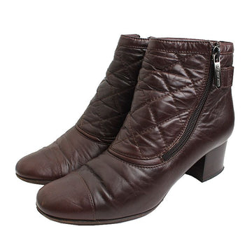 CHANEL Braune Leder-Ankle-Boots 37C 58124178