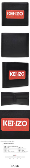 Kenzo Square Logo Bi-Fold Wallet Black 5PM803 L41 99 58155905 [P]