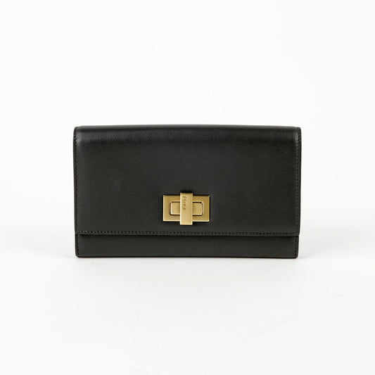 Fendi Peekaboo Long Wallet in Black Leather 8M0308 58089482