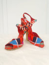 Hermes Multicolor Fabric Open Toe Slingback 230mm(36) 58273429 [P]