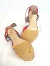 Hermes Multicolor Fabric Open Toe Slingback 230mm(36) 58273429 [P]