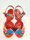 Hermes Multicolor Fabric Open Toe Slingback 230mm(36) 58273429 [P]