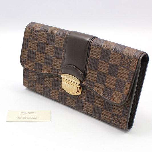Louis Vuitton Damier Ebène Sistina Long Wallet N61747 58273798