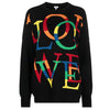 LOEWE Damen Rainbow Logo Strick schwarz 1489 58376367 [P]