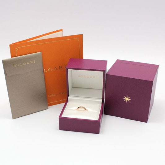Bulgari Pink Rose Gold New Bibi 1P Diamond BB Ring 49 58398774