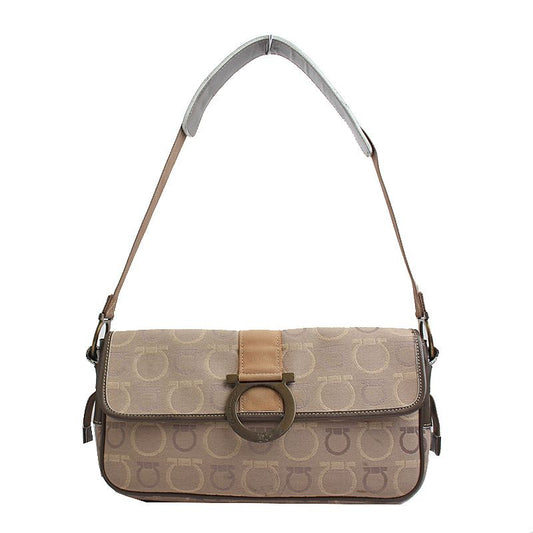 SALVATORE FERRAGAMO ガンチーニジャカードショルダーバッグ 58415435