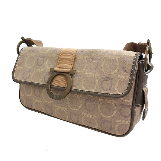 SALVATORE FERRAGAMO ガンチーニジャカードショルダーバッグ 58415435