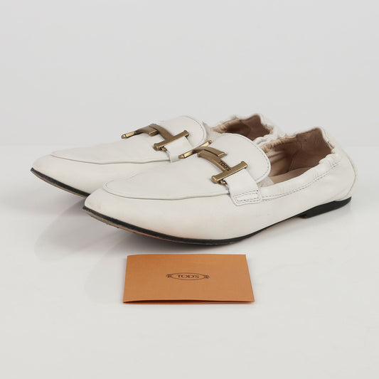 TODS XXW79A0DE70 Leder Doppel T Loafer 37 58147305