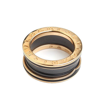 Bulgari B.zero1 750 Pink Gold Black Ceramic Two Ring Band 7 58763341