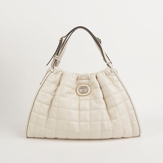 GUCCI ミディアム ホワイト レザー デコ トート ショルダーバッグ 746210 58772781