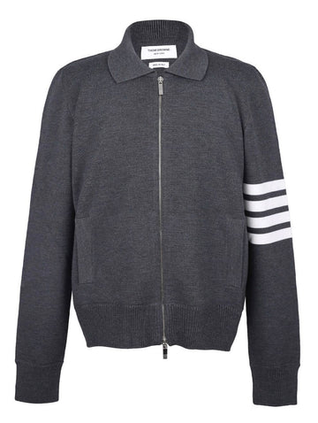 THOM BROWNE チャコール 完全ニットジャケット 59098442