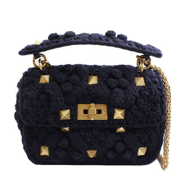 Valentino Rockstud Roman Knit Tote and Crossbody Limited Edition 59273374
