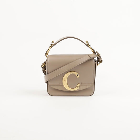 CHLOE Mini Graue Leder C PERSO Tote- und Schultertasche 58836056