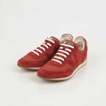 LOUIS VUITTON Rote Stoff Wildleder Sneakers Größe 5 58903357