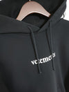vetements [XS] Black Barcode Logo Oversized Hoodie SS20TR311 59437590 [P]