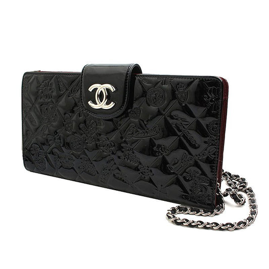 CHANEL ブラックパテントアイコニックミニクロスバッグ 14番代 59594316