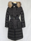 MONCLER Chloé Daunenlongjacke mit Fuchsbesatz Schwarz 59660535 [P]