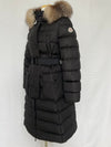 MONCLER Chloé Daunenlongjacke mit Fuchsbesatz Schwarz 59660535 [P]