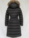MONCLER Chloé Daunenlongjacke mit Fuchsbesatz Schwarz 59660535 [P]
