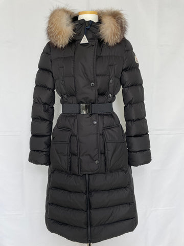 Moncler Chloe Fox Fur Women's Down Long Coat Black 59660535