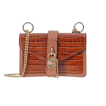 Chloe Crocodile Pattern Aby Chain Shoulder Bag CHC19WS206A8726K 59640529