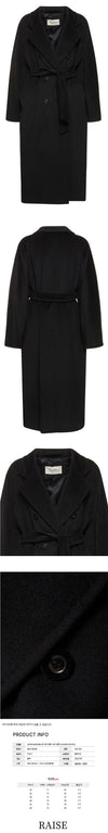 MaxMara Cashmere Belted Coat Black 2310180139 003 59940719 [P]
