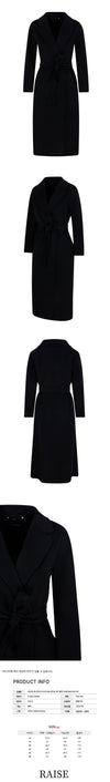 MAXMARA Esturia langer Wollmantel Schwarz 2390160539 013 59940717 [P]