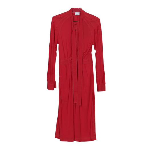 BURBERRY 38サイズ レッド ジャージー タイ ワンピース 8014207 59804886
