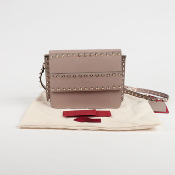 VALENTINO 2B0E86 Indipink Leder Rockstud Clutch und Umhängetasche 59929484