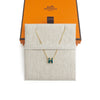 Hermes Pop H Necklace Mini Gold VERT CYPRES Full Set Gift 60387988 [P]