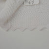 CHANEL P64325 36サイズ ホワイト コットン ミックス パフ スリーブ クロップ ニット 60389287 [P]