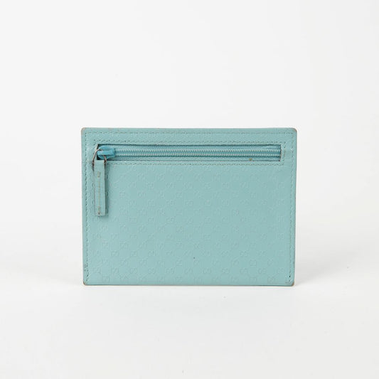 Gucci Light Blue Micro Sima Leather Coin Purse 217050 60448858