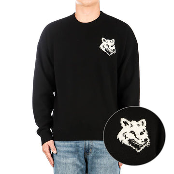 MAISON KITSUNE Foxhead Sweatshirt für Herren - Schwarz - LM00819KT1063 60823855