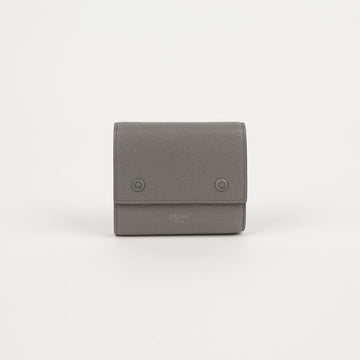 Celine Gray Leather Trifold Wallet 10.5CM x 9CM x 2.5CM 60609532