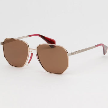 VIVIENNE WESTWOOD Sonnenbrille VW7005 408 Luxus Polygone Braun Metall 60824544