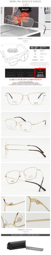 Bally Eyewear Frame BY5010D 030 Luxury Asian Fit Gold Frame Ultra-Lightweight 60940867 [P]