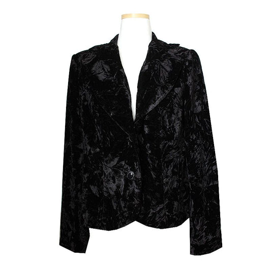OTHER BRAND JTN ブラック しわ ベルベット ジャケット 55 61027455