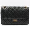 CHANEL Schwarze Vintage 2.55 Medium Goldene Kette Schultertasche A37587 61048641 [P]