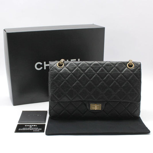 CHANEL A37587 ブラック ヴィンテージ 2.55 ミディアム ゴールド チェーン ショルダーバッグ 61048641