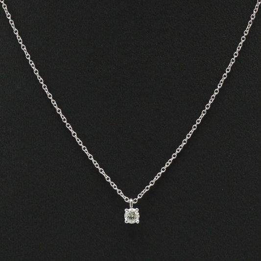Tiffany & Co Platinum 0.17 Carat 1P Diamond Solitaire Necklace 61182156