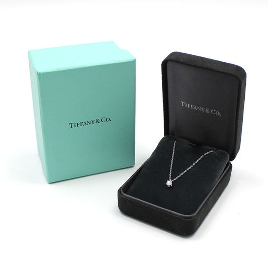 Tiffany & Co Platinum 0.17 Carat 1P Diamond Solitaire Necklace 61182156