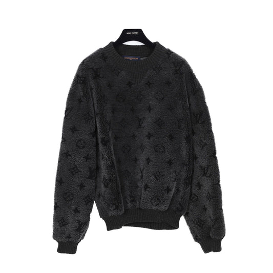LOUIS VUITTON 1A5POS XXLサイズ グレー シアリング モノグラム クルーネック Tシャツ 60926486