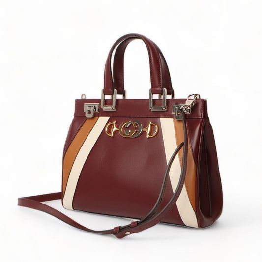 GUCCI ジュミ スモール トップハンドル ショルダーバッグ バーガンディ/31205-2 61233536