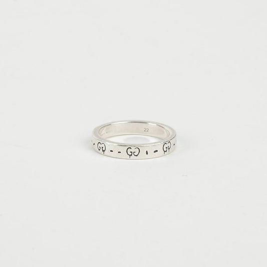 Gucci 4MM Sterling Silver Ghost Ring 22 61084233