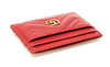 GUCCI レッド マトラッセ シェブロン レザー ゴールド GG マーモント カードケース 443127 61336397 [P]