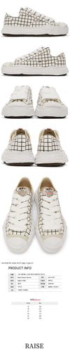 MAISON MIHARA YASUHIRO Grid-Muster Henkelsneaker Weiß A08FW721 57885478 [P]