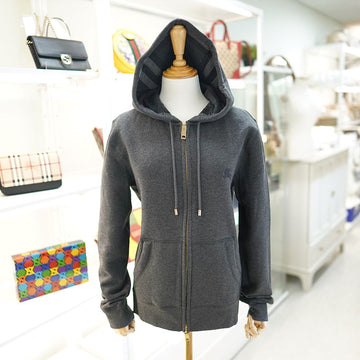 Burberry Hooded Zip-Up 40155591 Charcoal Cotton Horse Logo Hoodie 61489236