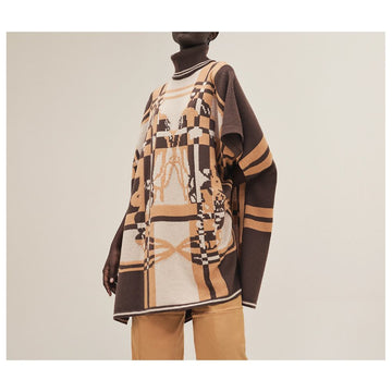 HERMES Tartan Poncho H3H2903DD5P34 61637266