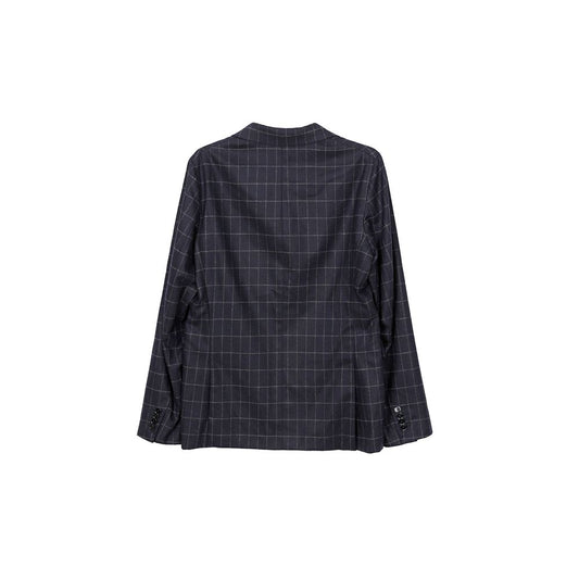 Bottega Veneta Wool Cashmere Blend Check Blazer Jacket Size 48 61268166