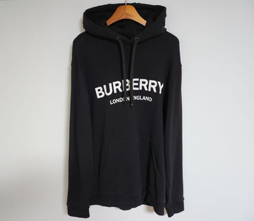 BURBERRY ブラックロンドンイングランドロゴフーディーシャツ 8009509 61753855